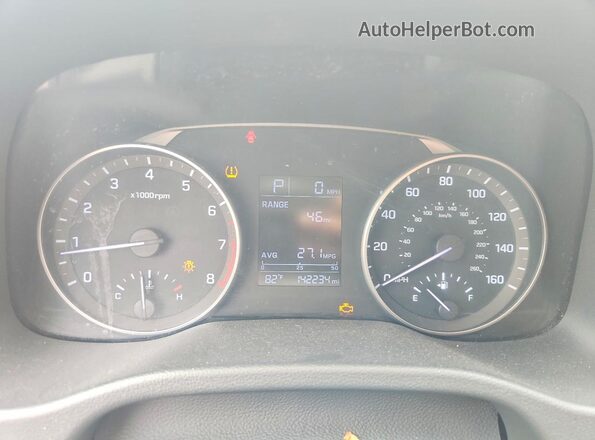 KMHD74LF7HU117725 2017 HYUNDAI ELANTRA Black Vista del cuadro de instrumentos