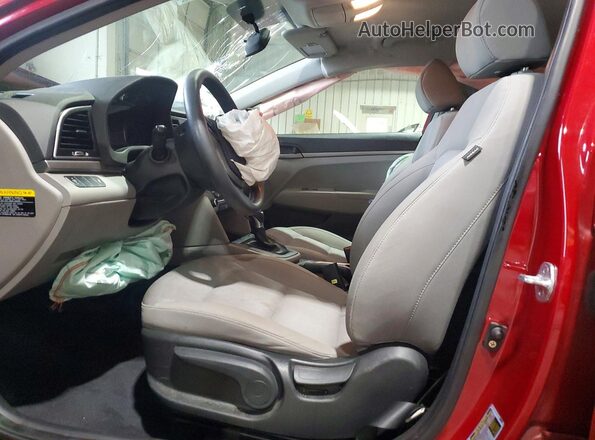 KMHD74LF7HU315656 2017 HYUNDAI ELANTRA Бордовый Вид салона спереди