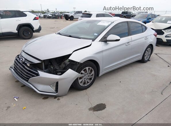 KMHD74LF7KU752872 2019 HYUNDAI ELANTRA Silver Vista tres cuartos delantera izquierda