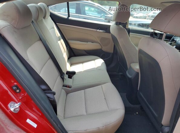 KMHD74LF7KU789243 2019 HYUNDAI ELANTRA Red უკანა სავარძლების ხედი