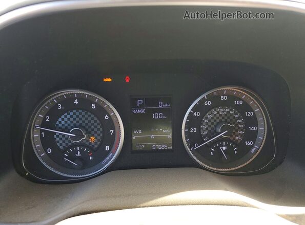 KMHD74LF7KU814741 2019 HYUNDAI ELANTRA Gray ხელსაწყოთა პანელის ხედი