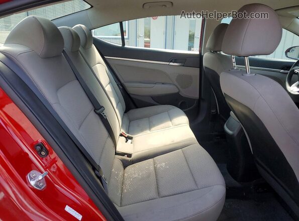 KMHD74LF7LU024325 2020 HYUNDAI ELANTRA Red Rear seats view