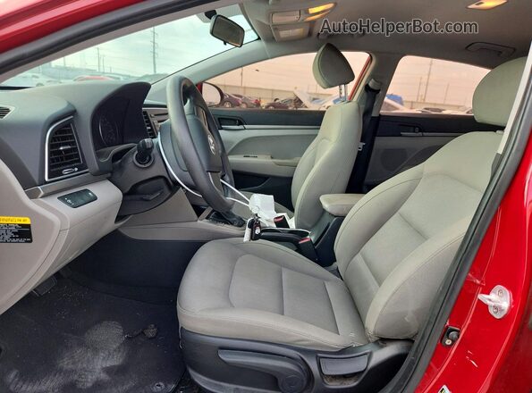 KMHD74LF8HU189405 2017 HYUNDAI ELANTRA Red წინა სალონის ხედი