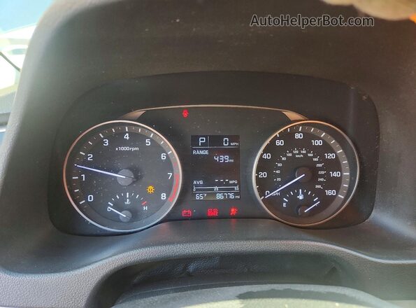 KMHD74LF8HU398868 2017 HYUNDAI ELANTRA Золотой Вид щитка приборов