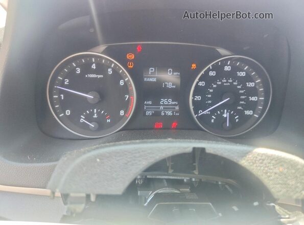 KMHD74LF8HU405446 2017 HYUNDAI ELANTRA Red Instrument cluster view
