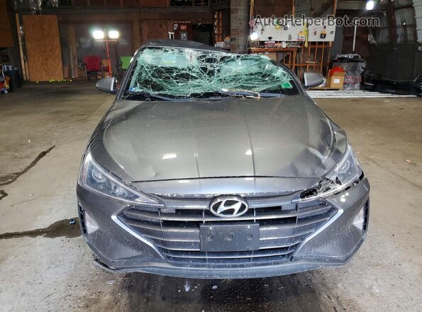 KMHD74LF8KU814053 2019 HYUNDAI ELANTRA Gray Դիմացի տեսք