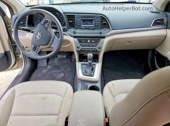 KMHD74LF9HU357181 2017 HYUNDAI ELANTRA Beige Вид панелі приладів
