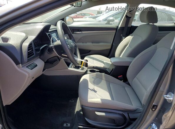 KMHD74LF9KU756535 2019 HYUNDAI ELANTRA Серый Вид салона спереди