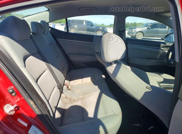 KMHD74LFXHU077611 2017 HYUNDAI ELANTRA Темно-бордовый Вид задних сидений