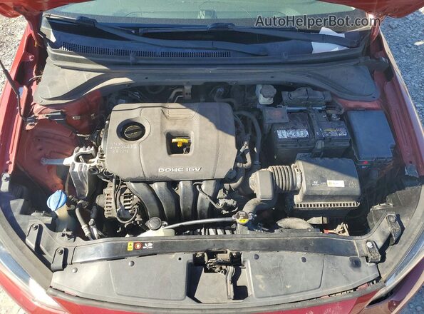 KMHD74LFXHU077611 2017 HYUNDAI ELANTRA Темно-бордовый Вид задней части салона
