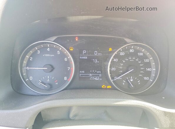 KMHD74LFXHU077611 2017 HYUNDAI ELANTRA Темно-бордовый Вид щитка приборов