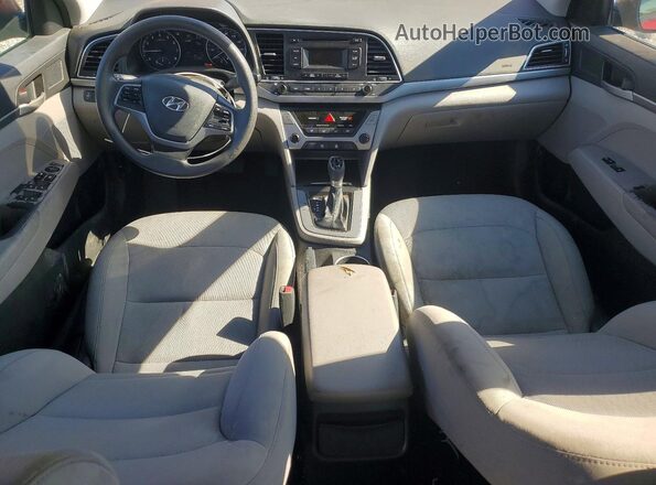 KMHD74LFXHU077611 2017 HYUNDAI ELANTRA Темно-бордовый Вид панели приборов