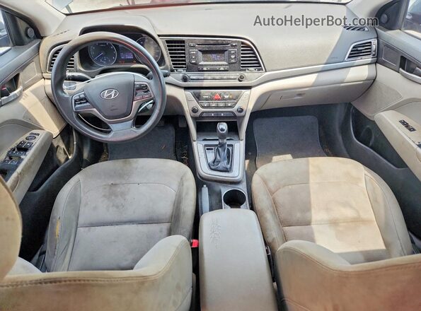 KMHD74LFXHU079312 2017 HYUNDAI ELANTRA Серый Вид панели приборов
