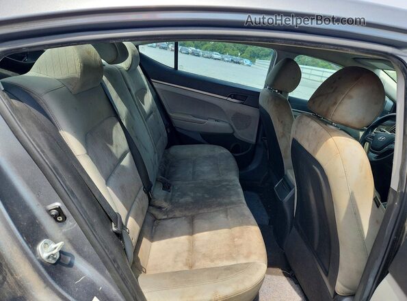 KMHD74LFXHU079312 2017 HYUNDAI ELANTRA Серый Вид задних сидений