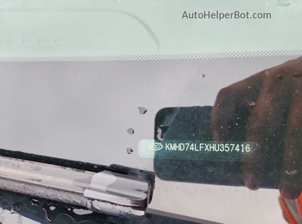 KMHD74LFXHU357416 2017 HYUNDAI ELANTRA Бежевый Вид подкапотного пространства