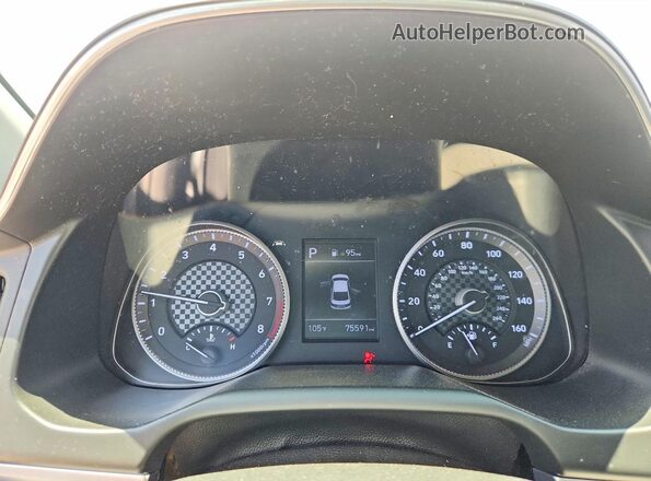 KMHD74LFXLU072644 2020 HYUNDAI ELANTRA White Instrument cluster view