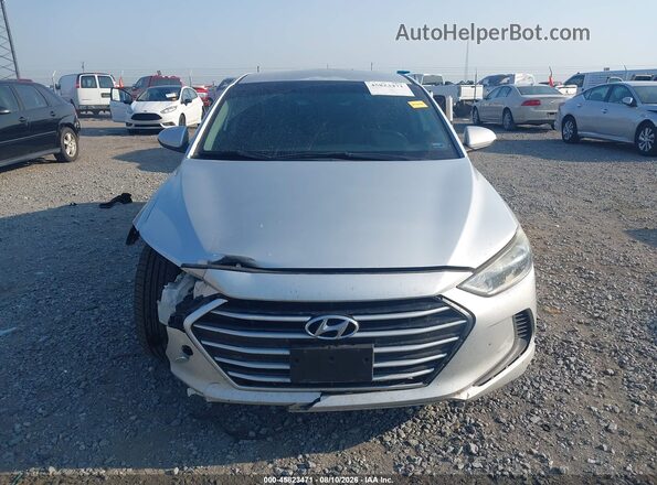 KMHD84LF0HU071975 2017 HYUNDAI ELANTRA Silver Widok zestawu wskaźników