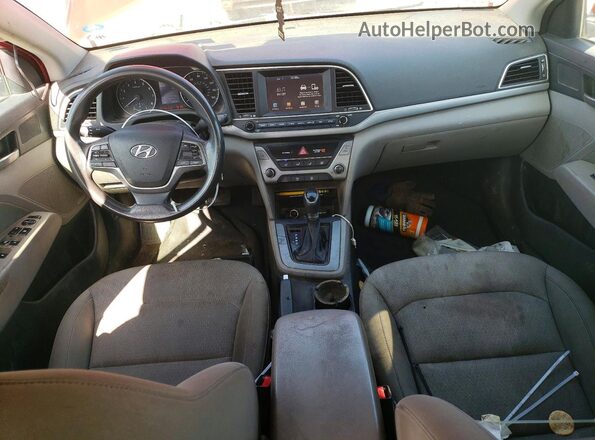 KMHD84LF0HU188987 2017 HYUNDAI ELANTRA Red Вид панелі приладів
