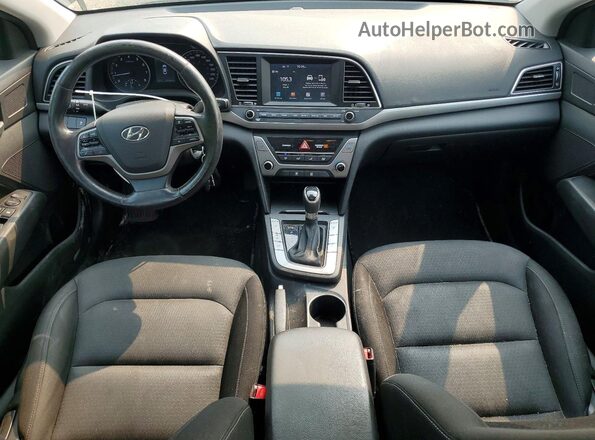 KMHD84LF0HU218103 2017 HYUNDAI ELANTRA Black წინა პანელის ხედი