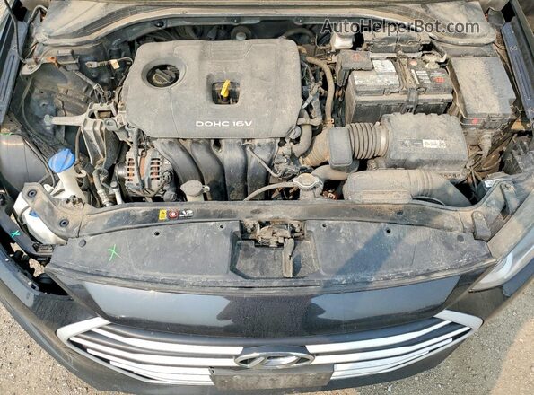 KMHD84LF0HU218103 2017 HYUNDAI ELANTRA Black უკანა სალონის ხედი