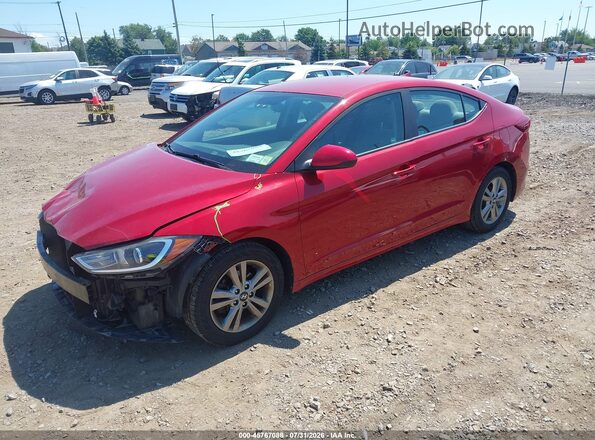 KMHD84LF0HU222524 2017 HYUNDAI ELANTRA Red Vista tres cuartos delantera izquierda
