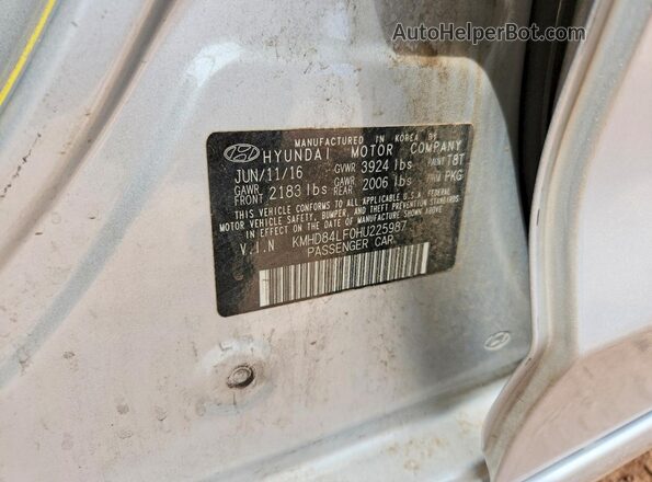 KMHD84LF0HU225987 2017 HYUNDAI ELANTRA Silver Շարժիչի բաժամունքի տեսք
