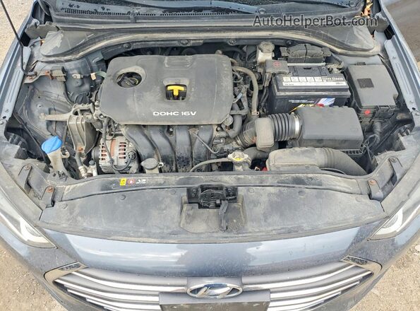 KMHD84LF0HU253000 2017 HYUNDAI ELANTRA Gray უკანა სალონის ხედი