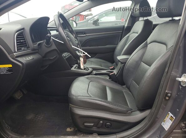 KMHD84LF0HU253000 2017 HYUNDAI ELANTRA Gray წინა სალონის ხედი