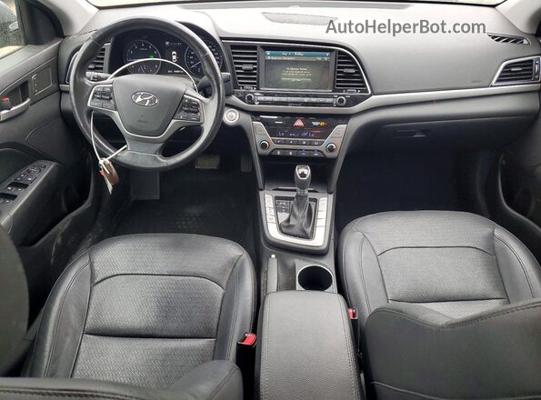 KMHD84LF0HU253000 2017 HYUNDAI ELANTRA Gray წინა პანელის ხედი