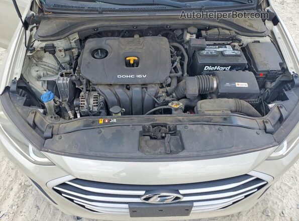 KMHD84LF0HU431231 2017 HYUNDAI ELANTRA Cream Widok wnętrza z tyłu