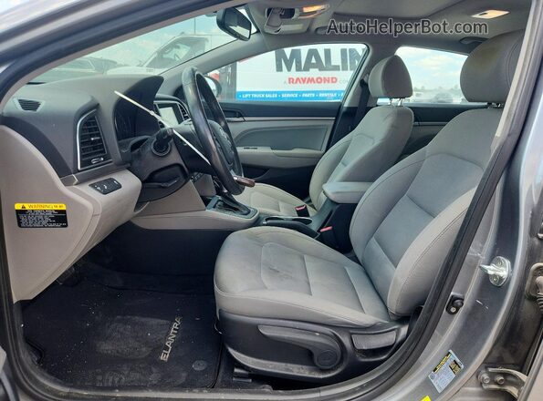 KMHD84LF0JU575383 2018 HYUNDAI ELANTRA Gray Vista interior delantera