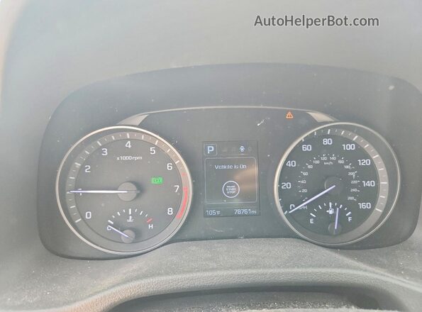 KMHD84LF0JU575383 2018 HYUNDAI ELANTRA Gray Vista del cuadro de instrumentos