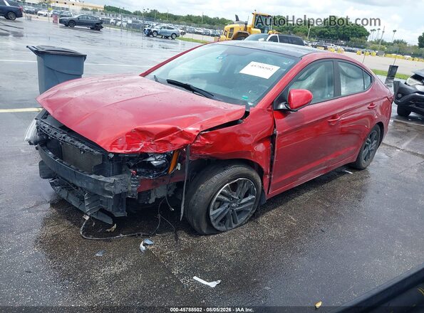 KMHD84LF0KU744870 2019 HYUNDAI ELANTRA Red Front left