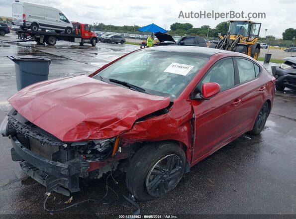 KMHD84LF0KU744870 2019 HYUNDAI ELANTRA Red Front view