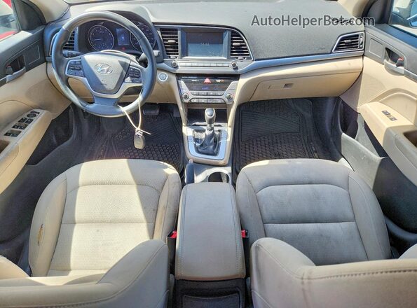 KMHD84LF1HU250428 2017 HYUNDAI ELANTRA Gray Widok deski rozdzielczej
