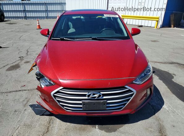 KMHD84LF1JU577692 2018 HYUNDAI ELANTRA Red Դիմացի տեսք