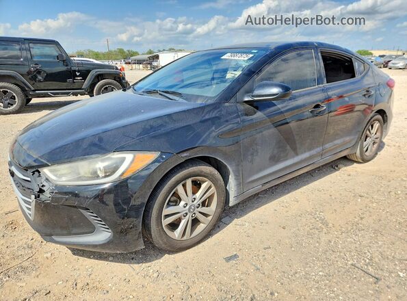 KMHD84LF1JU610657 2018 HYUNDAI ELANTRA Black Հետևի ձախ