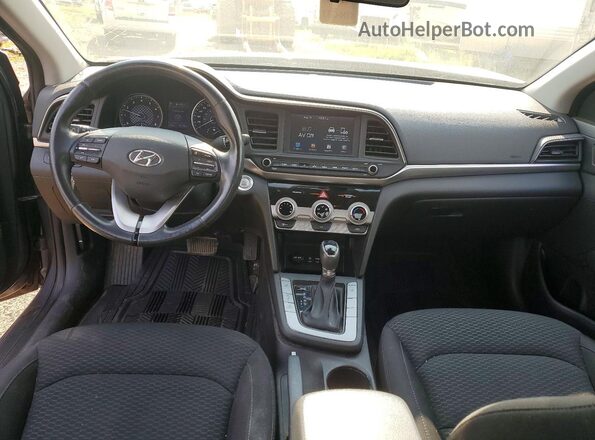 KMHD84LF1KU788327 2019 HYUNDAI ELANTRA Gray Vista del salpicadero