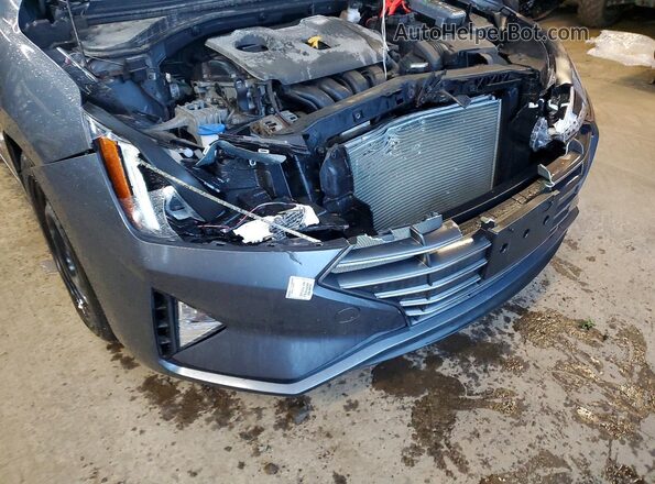 KMHD84LF1KU788327 2019 HYUNDAI ELANTRA Gray Vista de la etiqueta del VIN