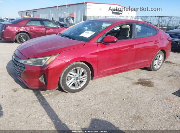 KMHD84LF1KU845030 2019 HYUNDAI ELANTRA Red Front left