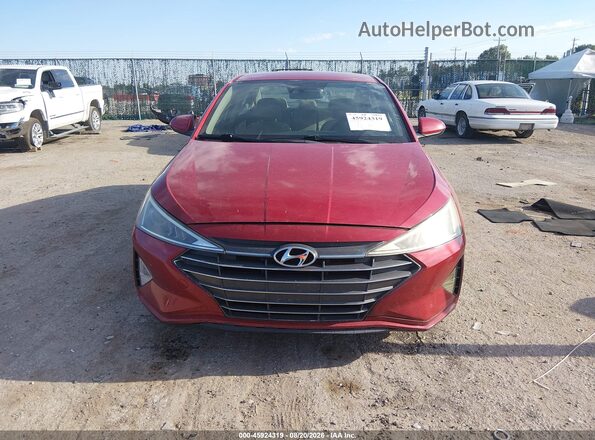 KMHD84LF1KU845030 2019 HYUNDAI ELANTRA Red Instrument cluster view