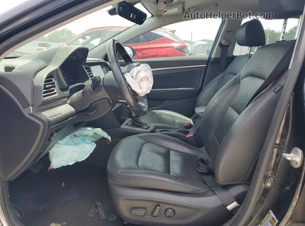 KMHD84LF1KU865052 2019 HYUNDAI ELANTRA Black Front interior view