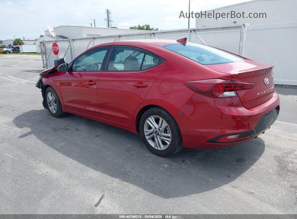 KMHD84LF1LU075445 2020 HYUNDAI ELANTRA Красный Задняя левая четверть