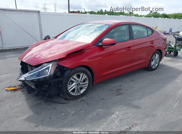 KMHD84LF1LU075445 2020 HYUNDAI ELANTRA Красный Передняя левая четверть