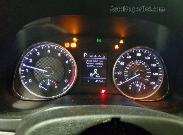 KMHD84LF1LU092505 2020 HYUNDAI ELANTRA Red Widok zestawu wskaźników