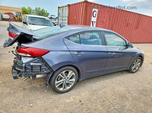 KMHD84LF2HU086901 2017 HYUNDAI ELANTRA Серый Задняя правая четверть
