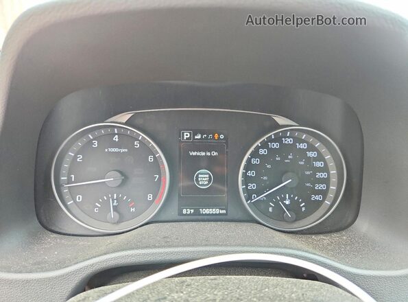 KMHD84LF2HU086901 2017 HYUNDAI ELANTRA Серый Вид щитка приборов