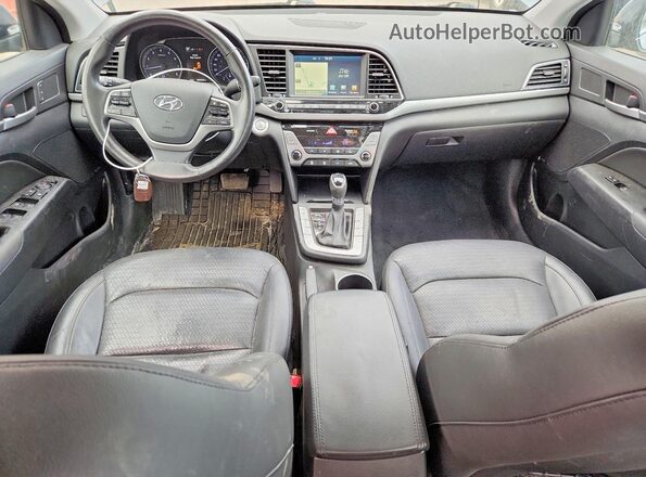 KMHD84LF2HU086901 2017 HYUNDAI ELANTRA Серый Вид панели приборов
