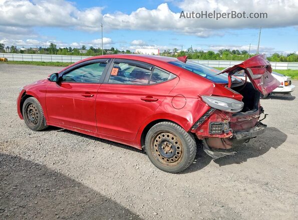 KMHD84LF2HU152489 2017 HYUNDAI ELANTRA Red უკანა მარცხენა
