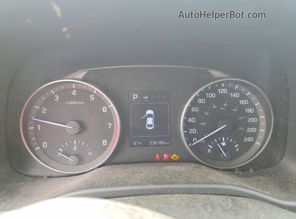 KMHD84LF2HU152489 2017 HYUNDAI ELANTRA Red ხელსაწყოთა პანელის ხედი